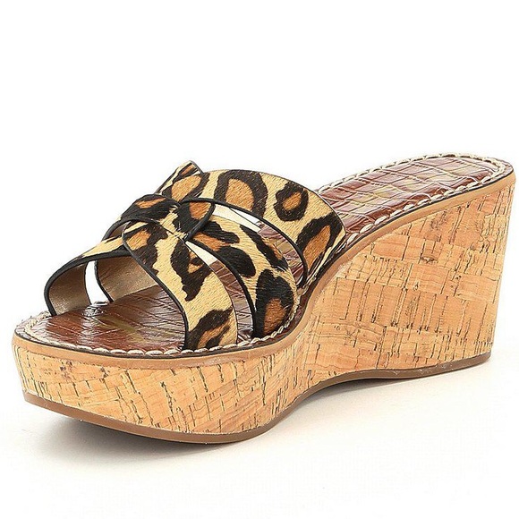 sam edelman leopard wedges